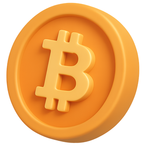 3D bitcoin icon