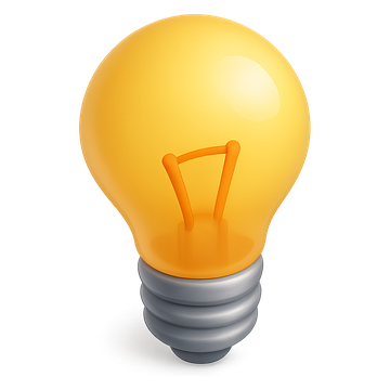 3D bulb icon
