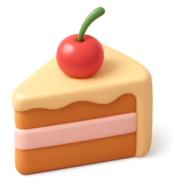 3D cake icon
