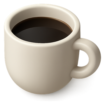3D coffee icon