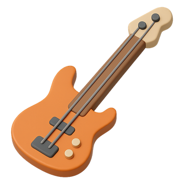 3D guitar icon