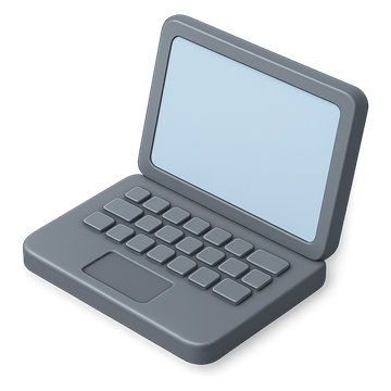 3D laptop icon