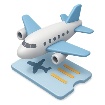 3D plane icon