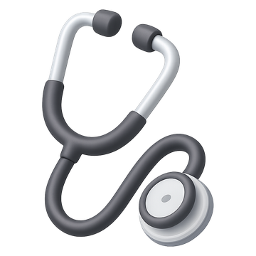 3D stethoscope icon