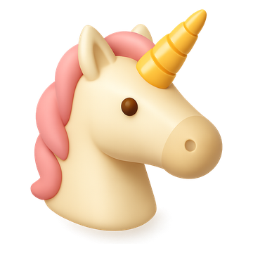 3D unicorn icon